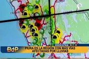 Piura es la región con más vías afectadas por las lluvias, según Sutran