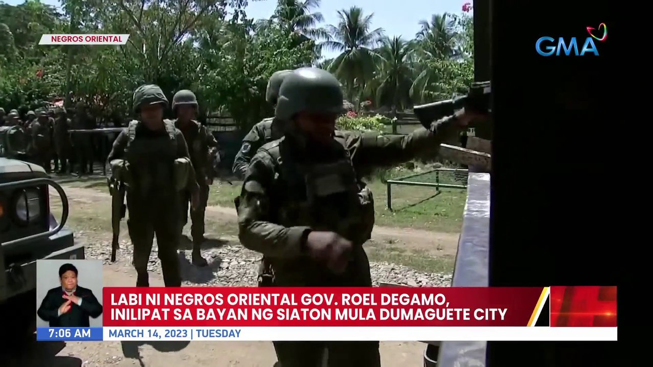 Labi ni Negros Oriental Gov. Roel Degamo, inilipat sa bayan ng Siaton mula Dumaguete City | UB