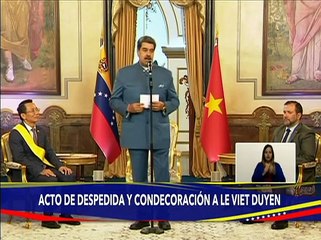 Jefe de Estado lidera acto de despedida y condecoración del Embajador de Vietnam en nuestro país
