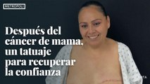 Después del cáncer de mama se realiza un tatuaje para recuperar la confianza