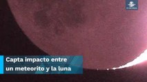 Registra en video momento justo en que meteorito choca contra la luna