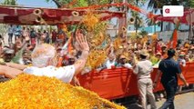 PM Modi Receives Flowers, Enthusiastic Welcome In Road Show In Karnataka