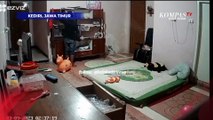Terekam CCTV! Aksi Pencuri Bawa Celurit Masuk Rumah Warga Kediri Ambil Barang Berharga