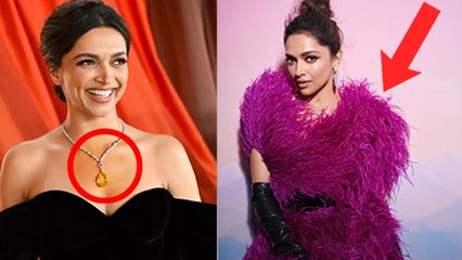 Oscar 2023: Deepika Padukone Yellow Diamond necklace और Pink Feather Dress Price Reveal Watch Video