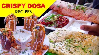 Crispy Mysore Masala Dosa + Rajnikanth Style Dosa + Paper Masala Dosa + Chopsy Dosa