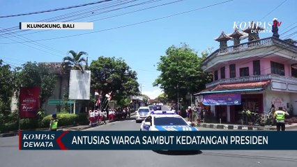 Warga Klungkung Antusias Sambut Kedatangan Presiden Jokowi