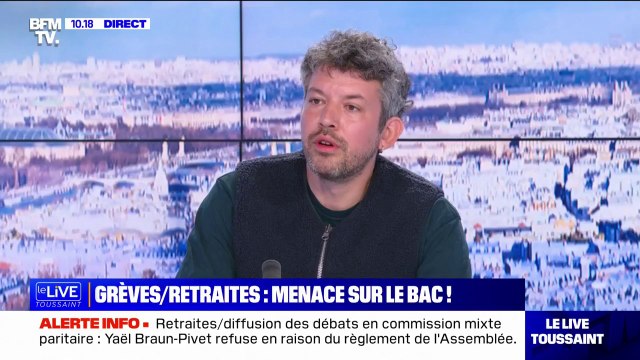 Jules Siran (SUD-Éducation): On appelle les personnes à faire grève, y compris les jours des épreuves de spécialités du bac
