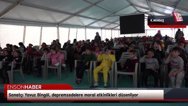 Sanatçı Yavuz Bingöl, depremzedelere moral etkinlikleri düzenliyor