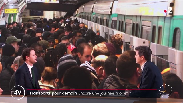 Retraites: Le ministre des Transports Clément Beaune indique que demain ne devrait pas être une journée noire dans les transports publics - Regardez