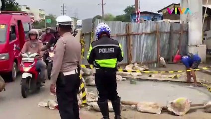 Penampakan Jalan Berlubang di Daan Mogot Kini Sudah Dicor