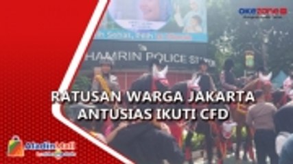 Curi Perhatian Warga, Polwan Cantik Berkuda Hadir di CFD