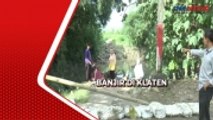 Jembatan Penghubung Antar Kabupaten di Klaten Hanyut Terbawa Banjir