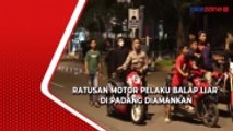 Digerebek Polisi, Ratusan Motor Pelaku Balap Liar di Padang Diamankan