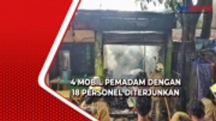 Diduga Akibat Gas Bocor, Api Lalap Warteg di Kedoya