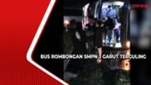 Bus Pengangkut Rombongan SMPN 3 Garut Terguling di Purworejo