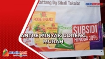 Diskon 30%, Warga Takalar Berebut Minyak Goreng Murah
