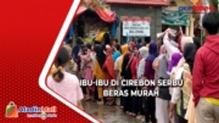 Bulog Cirebon Gelar Operasi Pasar, Ibu-Ibu Antre Beras Murah