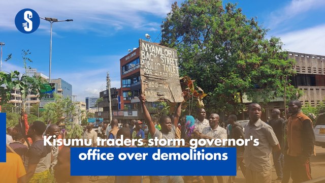 Kisumu traders storm governor's office over demolitions