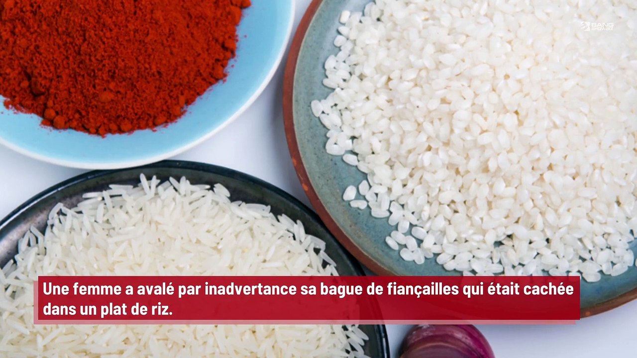 Une femme avale sa bague de fiançailles qui était dissimulée dans un plat de riz !