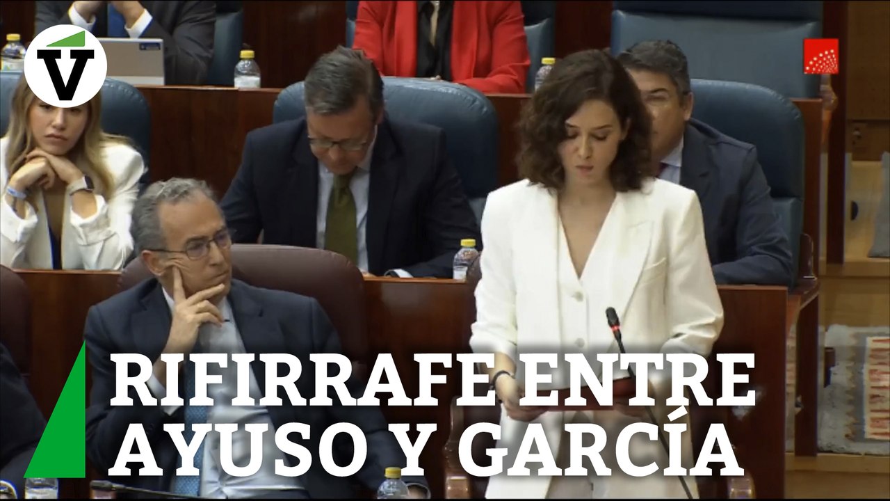 Ayuso exige a García que pida "perdón" a Ossorio: "Lo hipócrita es que usted vive a todo trapo"