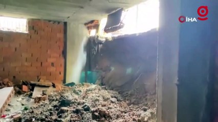 Diyarbakır’da 5 katlı apartmanın duvarları sel nedeniyle çöktü