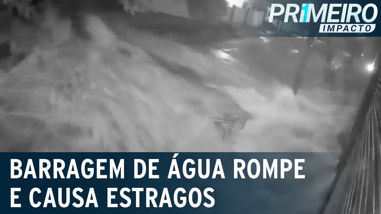 Barragem rompe e 1,2 milhão de litros de água invade ruas e casas