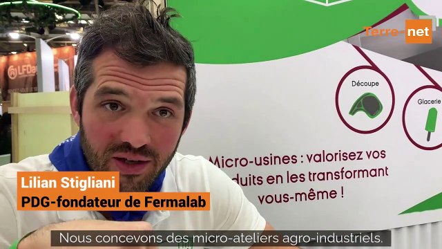 Interview de Lilian Stigliani, PDG de Fermalab, au salon de l'agriculture 2023 : des labos de transformation fermière dans des conteneurs maritimes
