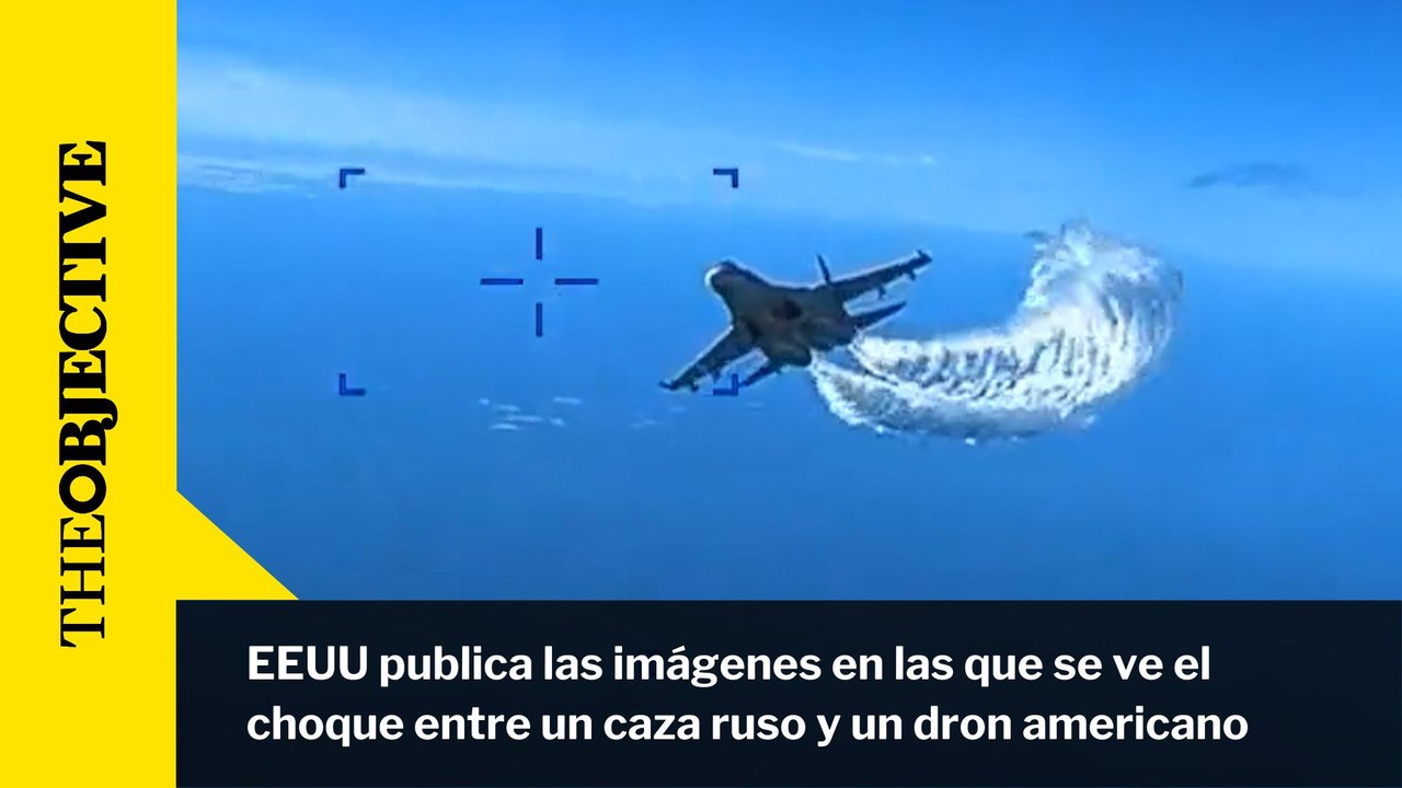 EEUU publica las imágenes del choque entre un caza ruso y un dron americano