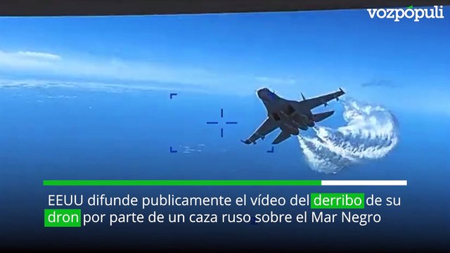 Así fue el impacto entre el avión ruso y el dron de Estados Unidos en el mar Negro