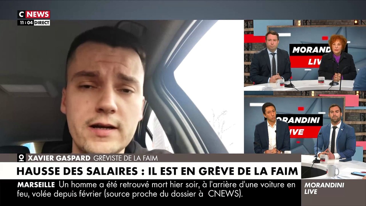 Un salarié de Castorama en grève de la faim pour réclamer des augmentations de salaires témoigne dans "Morandini Live": "Avec mon salaire, je ne trouve pas de logement. Je suis retourné vivre chez mes parents" - VIDEO