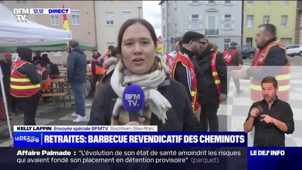 Réforme des retraites: les cheminots organisent un barbecue revendicatif