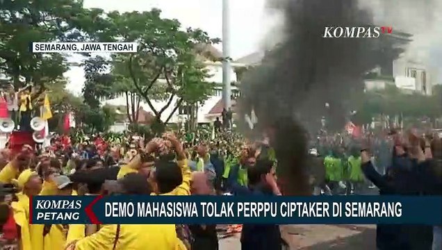 Tak Ditemui Pimpinan DPRD Jateng, Demo Mahasiswa Tolak Perppu Ciptaker Berakhir Ricuh