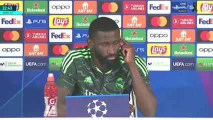 Rudiger sobre Vinicius: "Tiene que centrarse en jugar pero es difícil cuando te provocan"