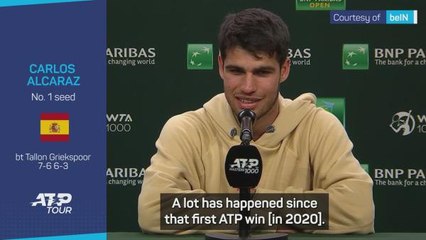 Alcaraz 'proud' of himself after 100th tour win
