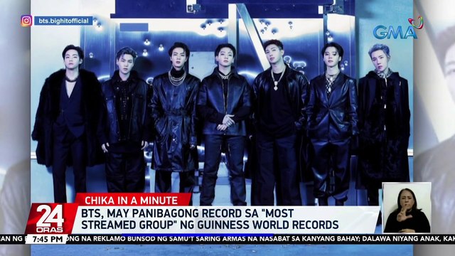 BTS, may panibagong record sa Most Streamed Group ng Guiness World Records | 24 Oras