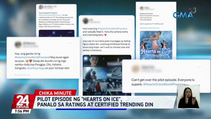 Pilot episode ng "Hearts on Ice", panalo sa ratings at certified trending din | 24 Oras
