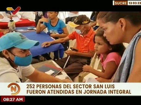 252 personas del sector San Luis en el edo. Sucre fueron atendidas en jornada médico integral