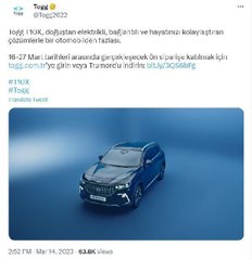 Togg'un satış fiyatı ve modelinin ismi belli oldu