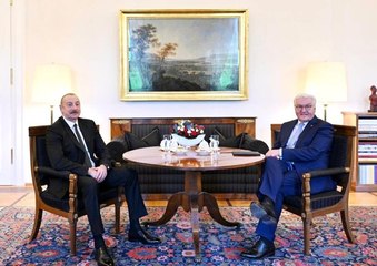 Aliyev ve Alman mevkidaşı Steinmeier, Berlin'de bir araya geldi