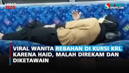 Viral Wanita Rebahan di Kursi KRL Karena Haid, Malah Direkam dan Diketawain