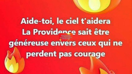 22)  Aide-toi, le ciel t'aidera. Proverbe Français, expression