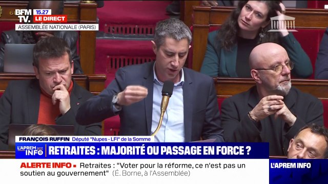 François Ruffin (LFI) sur la réforme les retraites: Vous êtes des dangers pour les Français