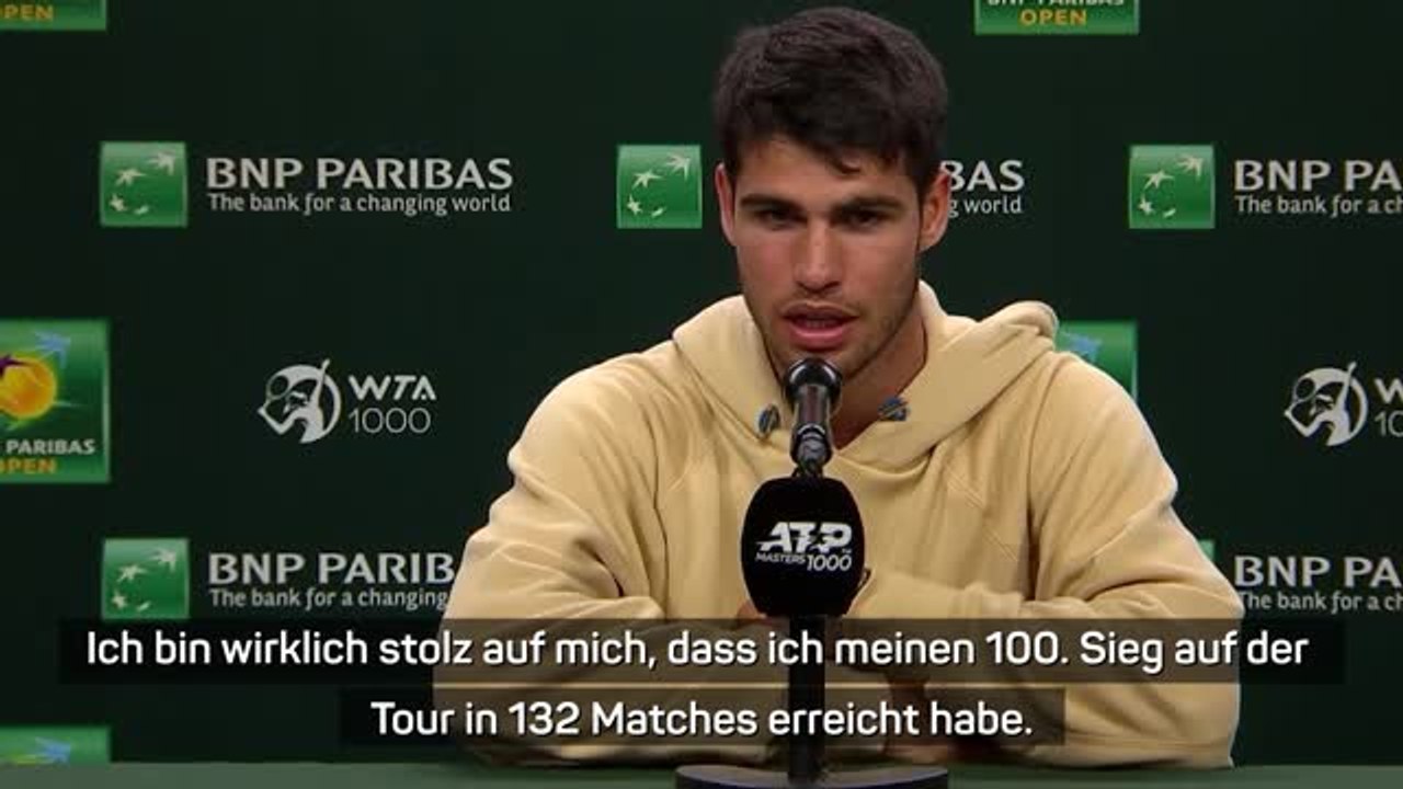 Alcaraz nach 100. sieg: "bin stolz auf mich"