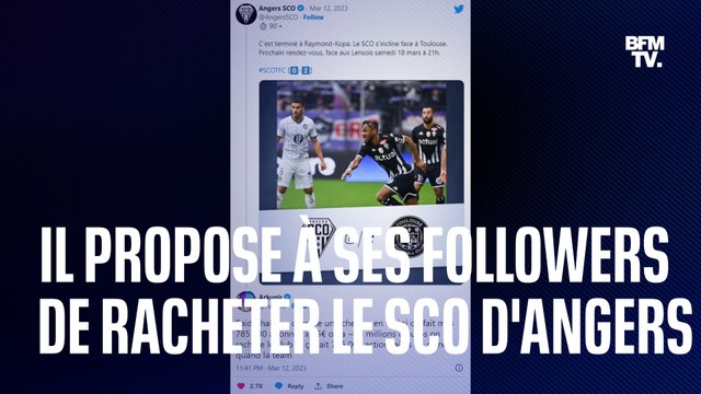 L’internaute Arkunir propose à ses followers de racheter le club de foot d’Angers