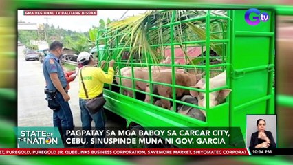 Pagpatay sa mga baboy sa Carcar City, Cebu, sinuspinde muna ni Gov. Garcia | SONA
