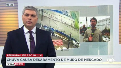 Muro de mercado desaba em São Paulo 14/03/2023 12:35:20