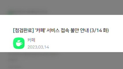 네이버 카페 서비스 30분 접속 장애..."서버 오류" / YTN