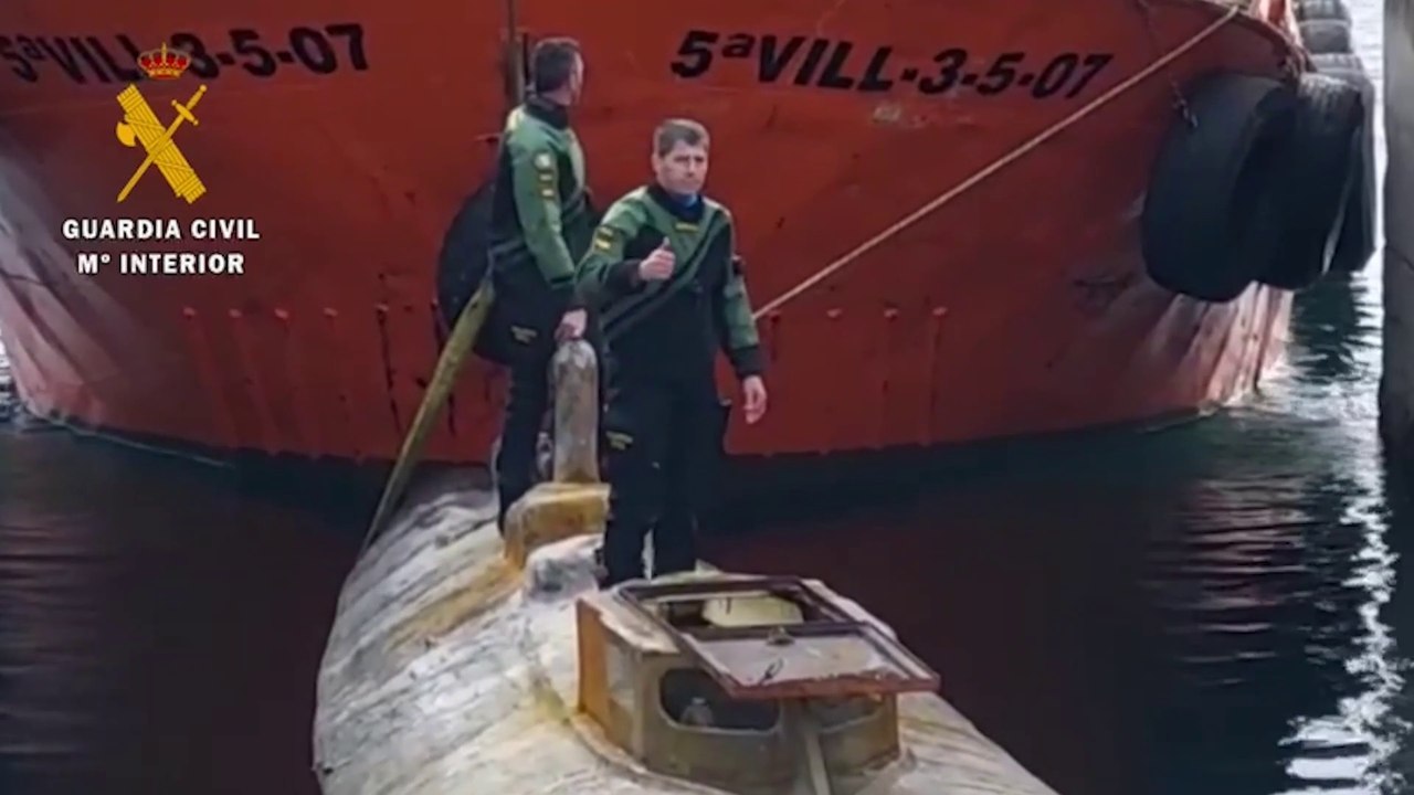Rescate del narcosubmarino