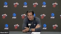 Erik Spoelstra after the Miami Heat's victory Monday against Utah Jazz