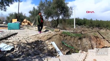 Fayın geçtiği mahallede hasar büyük